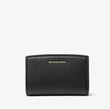 MICHAEL Michael Kors Bryant Medium Pebbled Leather Wallet In Black