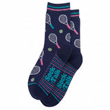 Miss Shorthair Women's Bamboo Socks Tennis In Navy Blue
