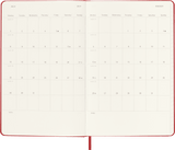 Moleskine Classic Diary 2024 Hard Cover Large 13x21cm in Scarlet Red