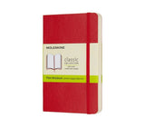 Moleskine Notebook Pocket Plain Scarlet Red Soft Cover