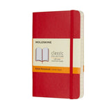 Moleskine Notebook Pocket Ruled Scarlet Red Soft Cover