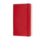 Moleskine Notebook Pocket Ruled Scarlet Red Soft Cover