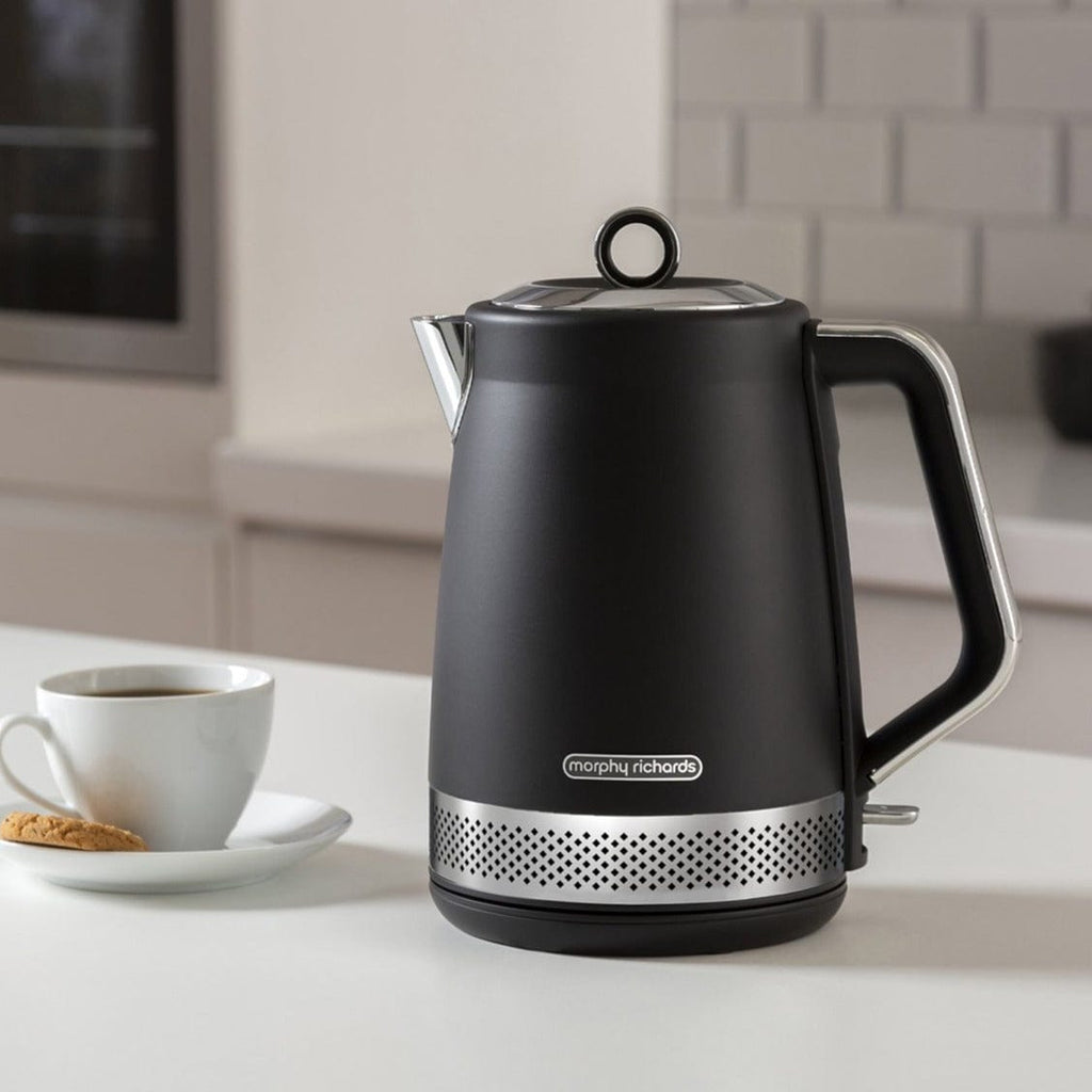 Morphy Richard Illumination Stainless Steel Black Kettle 1.7L Elys