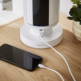 Morphy Richards Air Flex Personal Cooling Tower Fan with Built-In Device Charger 14" In White