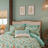 Morris & Co Arbutus Cover Set King Size in Turquoise