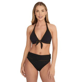 Naia Amalfi Bikini Top In Black and Gold