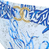 Naia Elba Bikini Brief La Mer Print in Blue