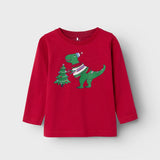 Name It Christmas Long Sleeved Top In Red