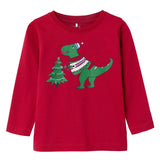 Name It Christmas Long Sleeved Top In Red