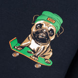 Name It Long Sleeve Jumper with Pug In Dark Sapphire