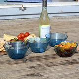 Linear Three Rivers Set of 4 In Blue