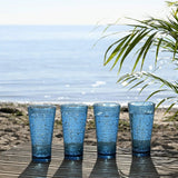 Navigate Linear Acrylic Set of 4 Hi-Ball Glasses In Blue