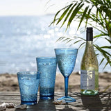 Navigate Linear Acrylic Set of 4 Hi-Ball Glasses In Blue