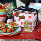 Navigate Summerhouse Strawberries & Cream 4L Personal Coolbag Pink Stripe