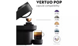 Nespresso Vertuo Pop Coffee Machine by De'Longhi in Liquorice Black