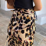 Never Fully Dressed Jaspre Skirt Leopard in Beige