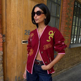 Never Fully Dressed Lunar Cardigan Burgundy