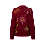 Never Fully Dressed Lunar Cardigan Burgundy