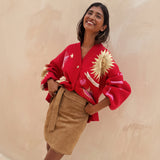 Never Fully Dressed Mystical Cardigan In Red
