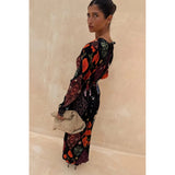 Never Fully Dressed Night Garden Gaia Plisse Dress In Black