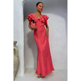 Never Fully Dressed Pink Animal Jacquard Tilda Dress