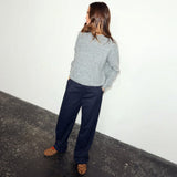Never Fully Dressed Pinstripe Arden Trousers Navy