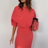 Never Fully Dressed Plisse Tilly Dress in Coral