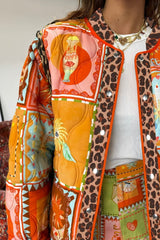 Never Fully Dressed Reversible Soller Quilted Jacket in Multi