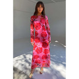 Never Fully Dressed Rosa Aria Dress In Floral Pink