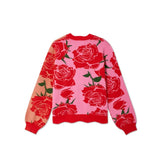 Never Fully Dressed Rosa Forrest Cardigan In Floral Pink