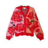 Never Fully Dressed Rosa Forrest Cardigan In Floral Pink