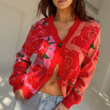 Never Fully Dressed Rosa Forrest Cardigan In Floral Pink