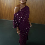 Never Fully Dressed Tilly Dress In Burgundy