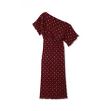 Never Fully Dressed Tilly Dress In Burgundy