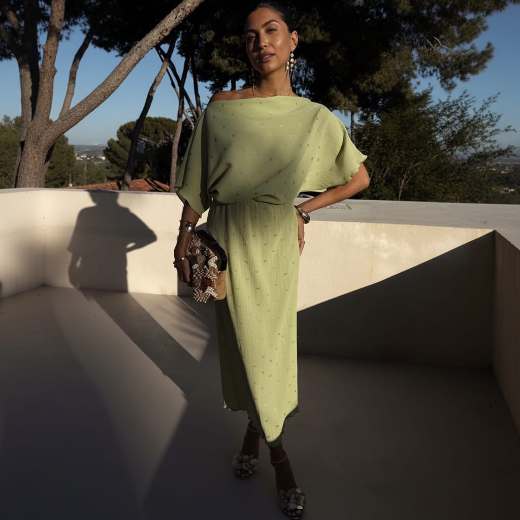 Never Fully Dressed Tilly Dress In Pistachio