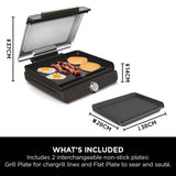 Ninja GR101UK Sizzle Indoor Grill & Flat Plate