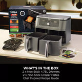 Ninja MAX 6-in-1 Dual Zone Air Fryer 7.6L In Black