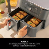 Ninja MAX 6-in-1 Dual Zone Air Fryer 7.6L In Black
