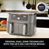 Ninja MAX 6-in-1 Dual Zone Air Fryer 7.6L In Black