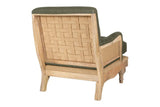 Nkuku Abe Deconstructed Linen Armchair - Olive