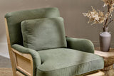 Nkuku Abe Deconstructed Linen Armchair - Olive