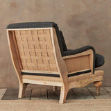Nkuku Abe Linen Armchair in Charcoal