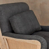 Nkuku Abe Linen Armchair in Charcoal