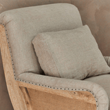 Nkuku Abe Linen Armchair in Stone