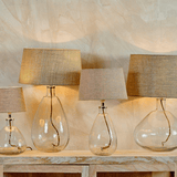 nkuku Baba Clear Glass Lamp - Large Tall
