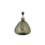 Nkuku Baba Recycled Glass Lamp - Green Smoke - Small Wide