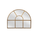 Nkuku Imoma Iron Overmantel Arch Mirror in Brass