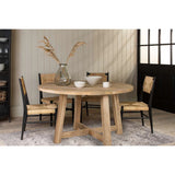 Nkuku Indali 4-6 Seater Round Mango Wood Dining Table in Natural