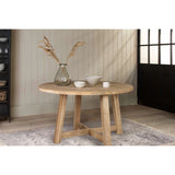 Nkuku Indali 4-6 Seater Round Mango Wood Dining Table in Natural