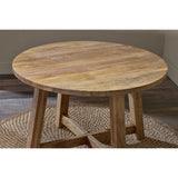 Nkuku Indali 4-6 Seater Round Mango Wood Dining Table in Natural